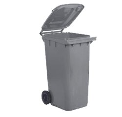 Bidone carrellato - 48x55x93 cm - 120 L - grigio - Mobil Plastic
