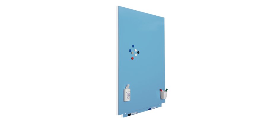 Lavagne magnetiche senza bordi - 75 x 115 cm - azzurro - Cep