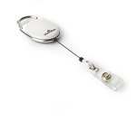 Chiocciola YO-YO Style per portabadge - bianco - filo retrattile 80 cm - Durable - conf. 10 pezzi