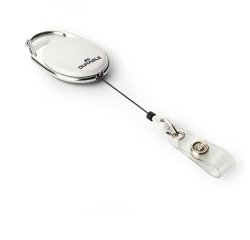 Chiocciola YO-YO Style per portabadge - bianco - filo retrattile 80 cm - Durable - conf. 10 pezzi