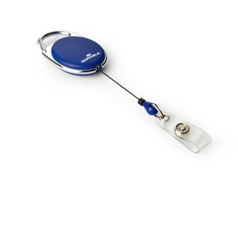 Chiocciola YO-YO Style per portabadge - blu - filo retrattile 80 cm - Durable - conf. 10 pezzi