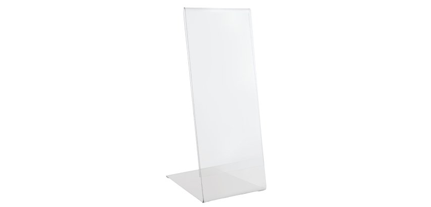 Portadepliant con base a L - 1/3 A4 - 10 x 21 cm - Lebez