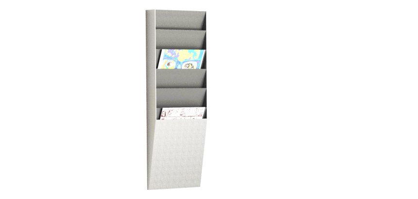 Portadepliant wall organizers - a 6 tasche A4 verticali - 23,6 x 8,3 x 71,2 cm - Paperflow