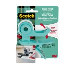 Dispenser Clip & Twist - per nastri 33 m - rotolo da 1,9 cm x 9,8 m incluso - grigio - Scotch