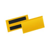Buste identificative magnetiche - 100 x 38 mm - giallo - Durable - conf. 50 pezzi