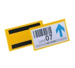 Buste identificative magnetiche - 150 x 67 mm - giallo - Durable - conf. 50 pezzi