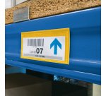 Buste identificative magnetiche - 150 x 67 mm - giallo - Durable - conf. 50 pezzi