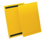 Buste identificative - con bande magnetiche - A4 verticale - giallo - Durable - conf.50 pezzi