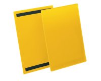 Buste identificative - con bande magnetiche - A4 verticale - giallo - Durable - conf.50 pezzi