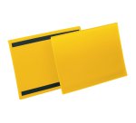 Buste identificative magnetiche - A4 orizzontale - giallo - Durable - conf. 50 pezzi