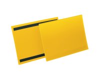 Buste identificative magnetiche - A4 orizzontale - giallo - Durable - conf. 50 pezzi