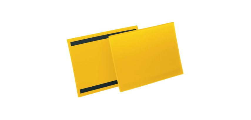 Buste identificative magnetiche - A4 orizzontale - giallo - Durable - conf. 50 pezzi