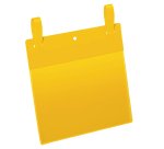 Buste identificative - con fascette di aggancio - A5 orizzontali - giallo - Durable - conf. 50 pezzi