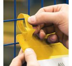 Buste identificative - con fascette di aggancio - A4 orizzontale - giallo - Durable - conf. 50 pezzi