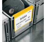 Buste identificative - con aletta pieghevole - A5 orizzontale - giallo - Durable - conf. 50 pezzi
