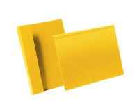 Buste identificative - con aletta pieghevole -  A4 orizzontale - giallo - Durable - conf. 50 pezzi