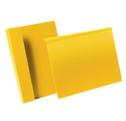 Buste identificative - con aletta pieghevole -  A4 orizzontale - giallo - Durable - conf. 50 pezzi