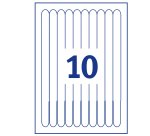 Braccialetti identificativi stampabili - 5 fogli - 10 et/fg - A4 - PE - bianco - Avery