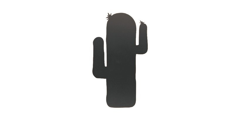 Lavagna da parete Silhouette - forma cactus - 39,6 x 29 cm - nero - Securit