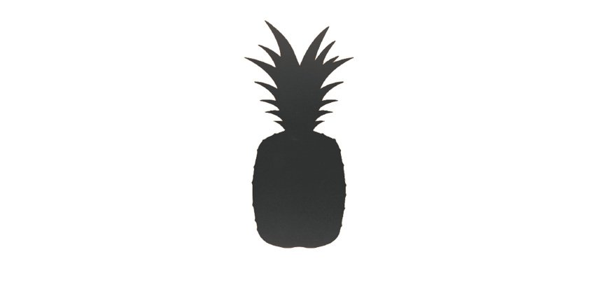 Lavagna da parete Silhouette - forma ananas - 49,3 x 23,6 cm - nero - Securit