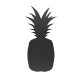 Lavagna da parete Silhouette - forma ananas - 49,3 x 23,6 cm - nero - Securit
