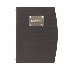 Portamenù Rio - 1 inserto doppio - A5 - 18 x 23,5 cm - nero - Securit