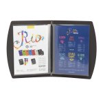 Portamenù Rio - 1 inserto doppio - A5 - 18 x 23,5 cm - nero - Securit