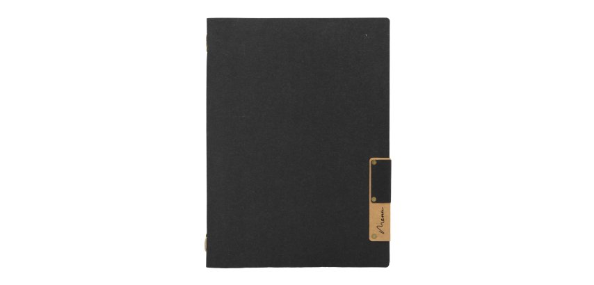 Portamenù Nature - 1 inserto doppio - A4 - 34 x 24,5 cm - nero - Securit