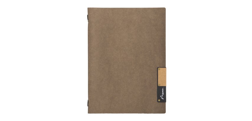 Portamenù Nature - 1 inserto doppio - A5 - 24,9 x 17,5 cm - marrone - Securit