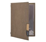 Portamenù Nature - 1 inserto doppio - A5 - 24,9 x 17,5 cm - marrone - Securit