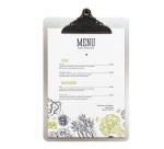 Portamenù - con clip in metallo - A4 - 33,2x22,8 cm - Securit