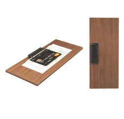 Portaconto - con fermaglio - 24 x 10 cm - legno - Securit