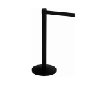 Colonnina segnapercorso Alfa nera - altezza 95 cm - con nastro retrattile nero da 200 cm - Medial