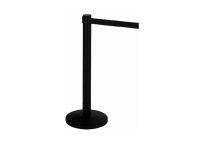 Colonnina segnapercorso Alfa nera - altezza 95 cm - con nastro retrattile nero da 200 cm - Medial