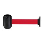 Segnapercorso murale Alfa Mural - nero - diametro 6 cm - con nastro rosso da 200 cm - Medial
