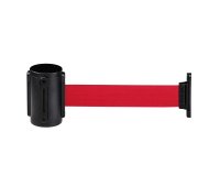 Segnapercorso murale Alfa Mural - nero - diametro 6 cm - con nastro rosso da 200 cm - Medial