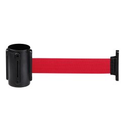 Segnapercorso murale Alfa Mural - nero - diametro 6 cm - con nastro rosso da 200 cm - Medial