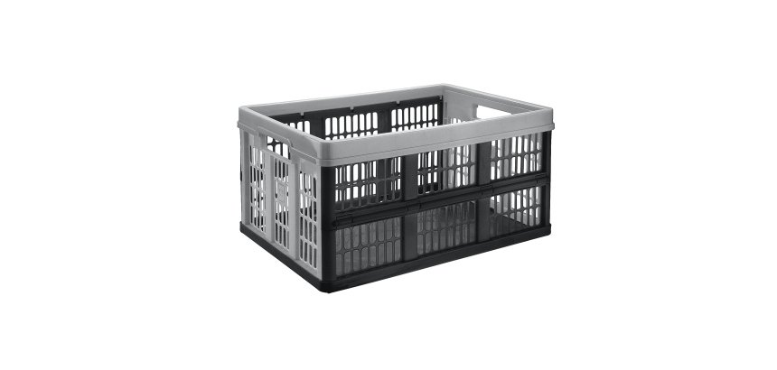 Cassa pieghevole - 47,5 x 35 x 23,9 cm - plastica - grigio - CEP