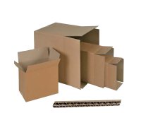 Scatola per imballo - onda doppia - 25 x 25 x 25 cm - cartone - avana