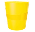 Cestino gettacarte WOW - altezza 32,4 cm - diametro 29 cm - 15 L - giallo - Leitz