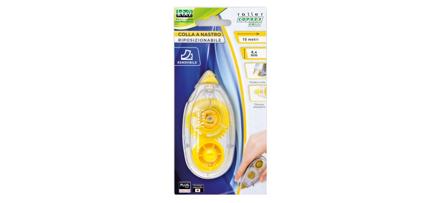 Colla a nastro Roller Coprex - removibile - 8,4 mm x 10 m - Lebez