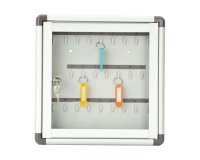 Bacheca murale portachiavi - 25 posti - 30 x 30 cm - Metalplus