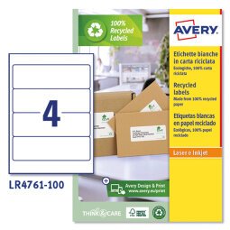 EN_Etiqueta adhesiva avery papel blanco reciclado para archivador 192x61 mm laser pack de 400 etiquetas