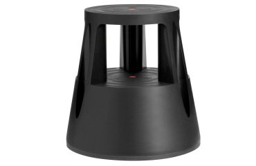 Sgabello Roll a step - nero - 24 x 45 x 45 cm - Caimi