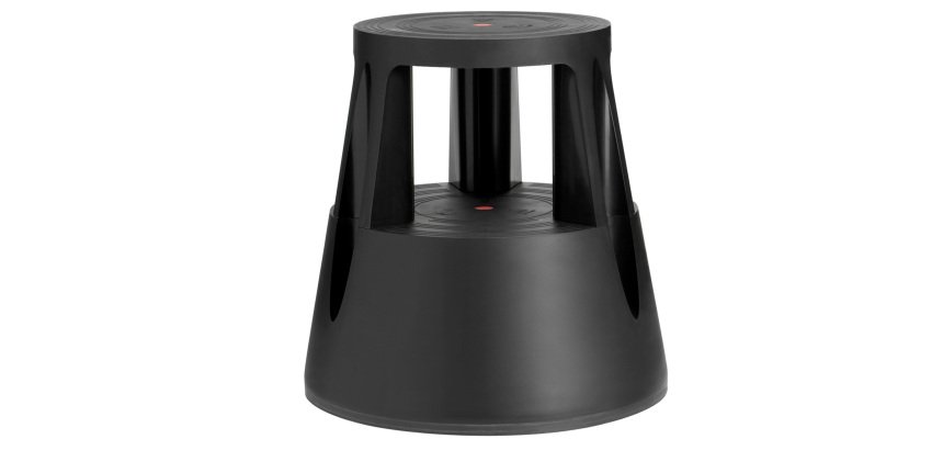 Sgabello Roll a step - nero - 24 x 45 x 45 cm - Caimi