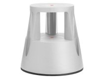 Sgabello Roll a step con ruote - 24 x 45 x 45 cm - grigio chiaro - Caimi