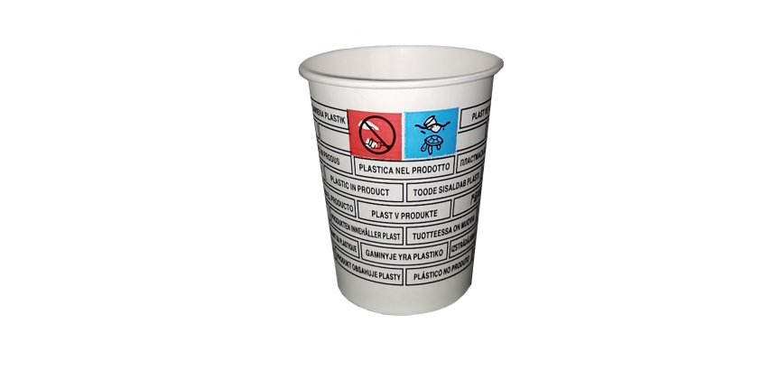 Bicchieri in carta - 180 ml - con marcatura S.U.P - Dopla - conf. 50 pezzi