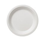Piatto piano monouso Bio - rotondo - diametro 18 cm - cellulosa/canna da zucchero - bianco - Leone - conf. 50 pezzi