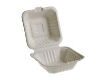 Vaschette Hamburger box Take Away Bio - 15 x 15 cm - Leone - conf. 50 pezzi