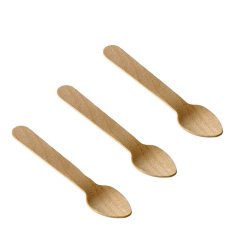 Cucchiaini in legno - 9,5 cm - Leone - conf. 48 pezzi
